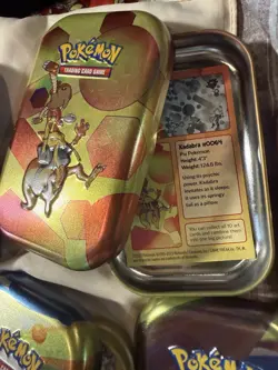 Pokemon Mini Tin Lot Some Cards & Tokens Some Empty Not Sealed - Image 4