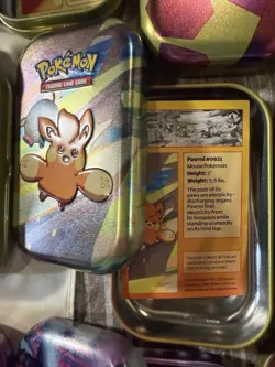 Pokemon Mini Tin Lot Some Cards & Tokens Some Empty Not Sealed - Image 5