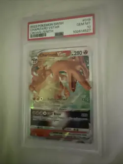 2023 POKEMON SWORD & SHIELD CROWN ZENITH #019 CHARIZARD VSTAR PSA 10 - Image 3