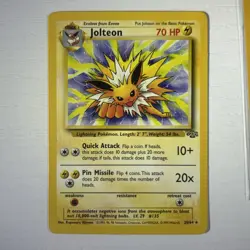 Pokemon Jungle Evee Evolutions Jolteon, Vaporeon Rare, Flareon Holo-No Symbol - Image 2