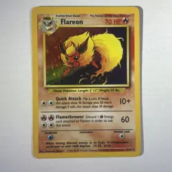 Pokemon Jungle Evee Evolutions Jolteon, Vaporeon Rare, Flareon Holo-No Symbol - Image 4