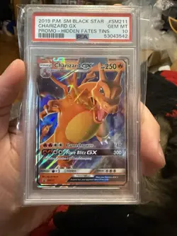 2019 Pokemon Charizard GX SM211 HOLO Hidden Fates Promo - PSA 10 - Image 1