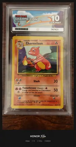 ACE Gem Mint 10 Charmeleon Base Set Pokemon vintage WOTC 24/102 1999 rare lowpop - Image 1