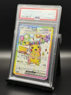 2024 POKEMON SSP EN-SURGING SPARKS 219 PIKACHU EX ULTRA RARE PSA 10 - Image 2