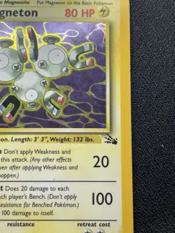 Pokemon Magneton 11/62 Fossil Holo Rare LP / MP (#2) - Image 4