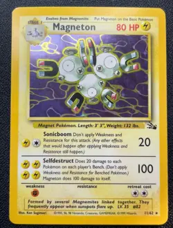 Pokemon Magneton 11/62 Fossil Holo Rare LP / MP (#2) - Image 5