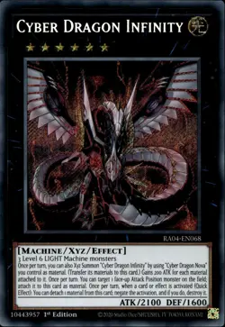 Cyber Dragon Infinity 1st Ed Secret Rare RA04-EN068 Yu-Gi-Oh! - Image 1