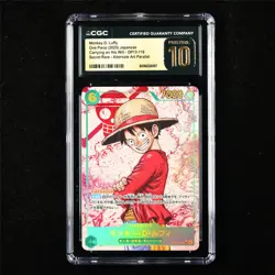 CGC 10 Pristine 2025 One Piece JPN Monkey D. Luffy OP13-118 SR(Alt Art Parallel) - Image 1