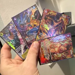 Bandai One Piece CCG Foil Character Card Lot Ace, Sabo, Law, Rosinante - Image 1