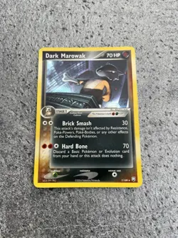 2004 Pokemon Dark Marowak 7/109 Team Rocket Returns Holo Rare - Image 2