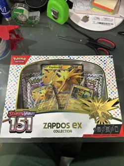 POKEMON TCG SCARLET & VIOLET 151 ZAPDOS EX COLLECTION BOX FACTORY SEALED NEW - Image 1