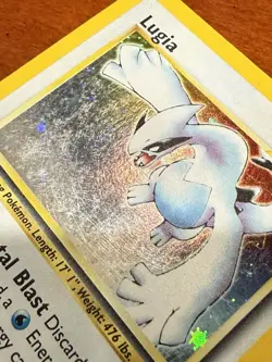 Pokemon TCG Lugia Neo Genesis Holo Rare Card 9/111 MP Condition - Image 3