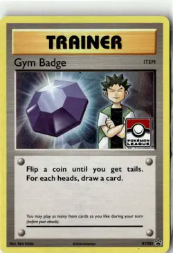2016 XY PROMO GYM BADGE POKEMON LEAGUE STAMPED XY203 HOLO - Image 1