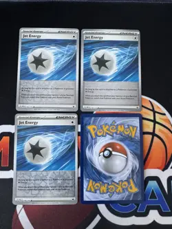 4x Jet Energy 190/193 SVI Paldea Evolved Pokemon Reverse Holo Playset NM-MT - Image 1