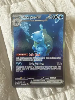 Pokemon TCG Blastoise EX Holo Ultra Rare Card 200/165 Scarlet & Violet 151 - Image 1