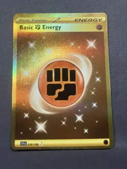 Pokemon TCG Basic Fighting Energy Scarlet Violet Holo Card 258/198 - Image 1