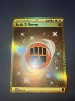 Pokemon TCG Basic Fighting Energy Scarlet Violet Holo Card 258/198 - Image 2