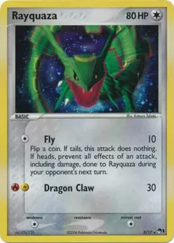 Rayquaza - 3/17 - Rare - Cosmos Holo DMG, English Pokemon POP Series Promos 1 - Image 1