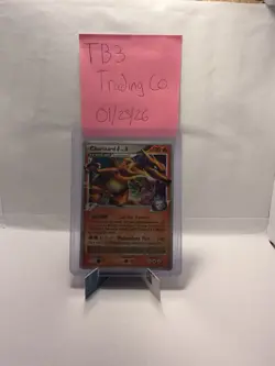 Charizard G LV.X DP45 Black Star Promo Pokemon Card - MP - Corner Peel - Image 1