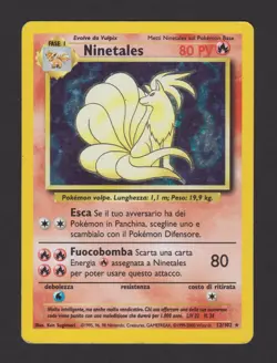 Ninetales Holo Set Base 12/102 ITA - Carta Pokemon Rara Olografica - Image 1