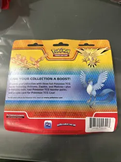 Pokemon TCG Zapdos Moltres Articuno 2 Booster Packs & Coin - Sealed 820650851438 - Image 2