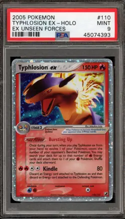 Pokemon Typhlosion ex EX Unseen Forces Holo Ultra Rare #110 PSA 9 Mint - Image 1