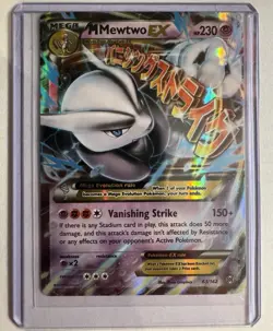 Pokemon M Mega Mewtwo EX Ultra Rare Holo TCG Card 63/162 - NM - Image 1