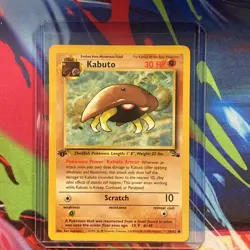 Pokemon TCG 1999 Fossil 1st Edition Kabuto Near Mint - Image 1