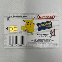 Squirtle Pokemon Snap Station Vintage Blockbuster Video Chip Card 1999 - Image 2