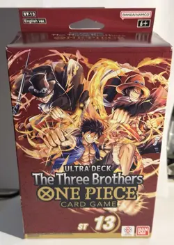 ONE PIECE TCG THE THREE BROTHERS ULTRA DECK BOX ST-13 NEW SEALED - Image 1