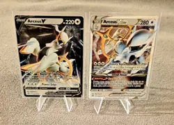 Pokemon Arceus V 122/172 Metal Card &Pokemon Arceus VStar 123/172 Metal Card - Image 1