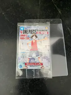 One Piece Monkey D. Luffy US College Basketball SEALED Promo Card RUTGERS - Image 1
