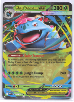 Mega Venusaur EX 003/132 - Mega Evolution - Pokemon Card - Near Mint - Image 1