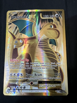 Dragonite EX Gold Full Art 106/108 Evolutions Secret Rare Holo NM Pokemon Card - Image 1