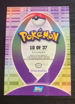 2001 Topps Pokemon Topps Johto League Champions Unown #201 Sticker Card - Image 2