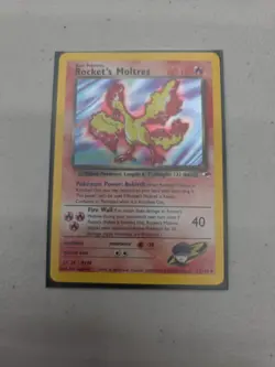 Pokemon TCG Rockets Moltres Holo Rare Card 12/132 Gym Heroes - Image 1