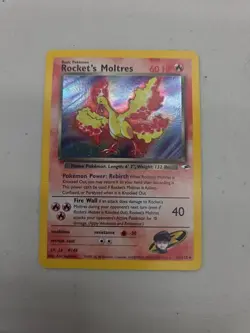 Pokemon TCG Rockets Moltres Holo Rare Card 12/132 Gym Heroes - Image 2