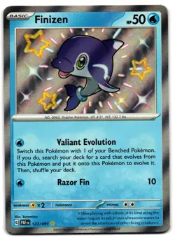 Finizen 123/091 - Paldean Fates Shiny Rare Pokemon TCG 2024 Holo - NM Card - Image 1