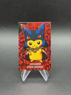 Poncho Pikachu Mega Lucario Red Holo Pokemon Card Database Team Rocket - Image 1