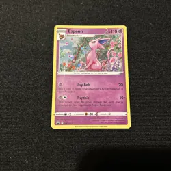 Pokemon Card Espeon SWSH174 Cosmo Holo Rare Black Star Promo - Image 2