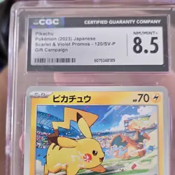 Pokemon Pikachu 120/SV-P Sv-P Promo Gift Campaign Japanese CGC 8.5 2023 TCG Card - Image 1