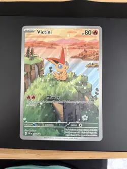 Victini 208 Pokemon TCG SV Promo Card Illustration Collection, English Oversized - Image 1