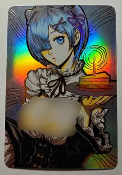 SEXY HEROINE WAIFU Rem RE: ZERO ACG PREMIUM HOLOFOIL CARD NM - Image 1