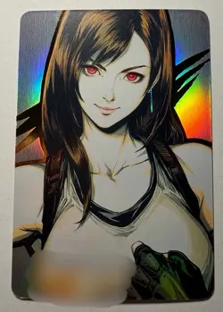 SEXY HEROINE WAIFU Tifa Lockhart FINAL FANTASY ACG PREMIUM HOLOFOIL CARD NM - Image 1