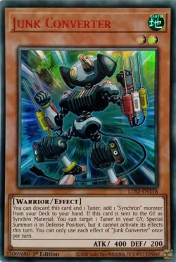 LDS3-EN118 JUNK CONVERTER RED ULTRA RARE 1ST EDITION YuGiOh CARD - Image 1