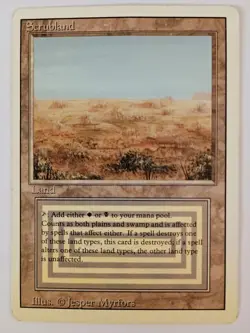 Scrubland Revised Edition 3rd Dual Land Magic: The Gathering MP Rare - Image 1