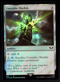 Unstable Obelisk 260 Common Surge Foil Warhammer 40K MTG Near Mint - Image 1