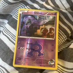 2015 Team Aqua's Grimer Double Crisis 7/34 Reverse Holo Pokemon TCG MP/HP - Image 2