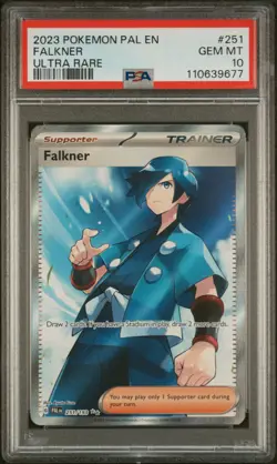 PSA 10 GEM Mint Falkner 251/193 Ultra Rare Full Art - Pokemon PAL SV02 - Image 1