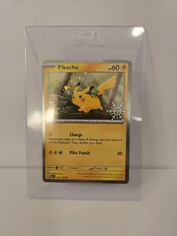 Pikachu Cosmos Holo 025/165 Holiday Calendar Stamp - Image 1